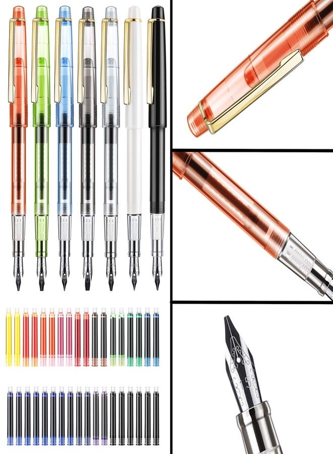 GC QUILL GCQUILL Calligraphy Set Fountain Pens 7 Different Size Nibs and 36 Assorted Ink Cartridges Kit for Calligraphy Lettering - Complete Easy Learning Set for Beginners F736 - Image 2