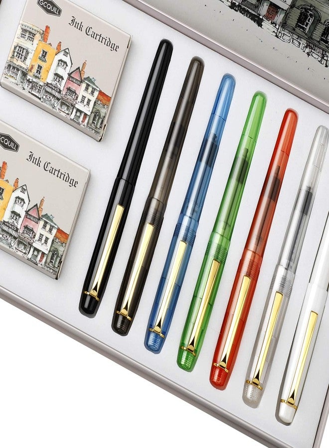 GC QUILL GCQUILL Calligraphy Set Fountain Pens 7 Different Size Nibs and 36 Assorted Ink Cartridges Kit for Calligraphy Lettering - Complete Easy Learning Set for Beginners F736 - Image 4