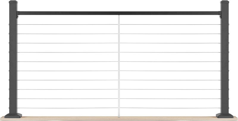 Deckorators Store Contemporary Rectangular in Stair Top Rail Brackets - Textured Black (with Screws) - Image 2