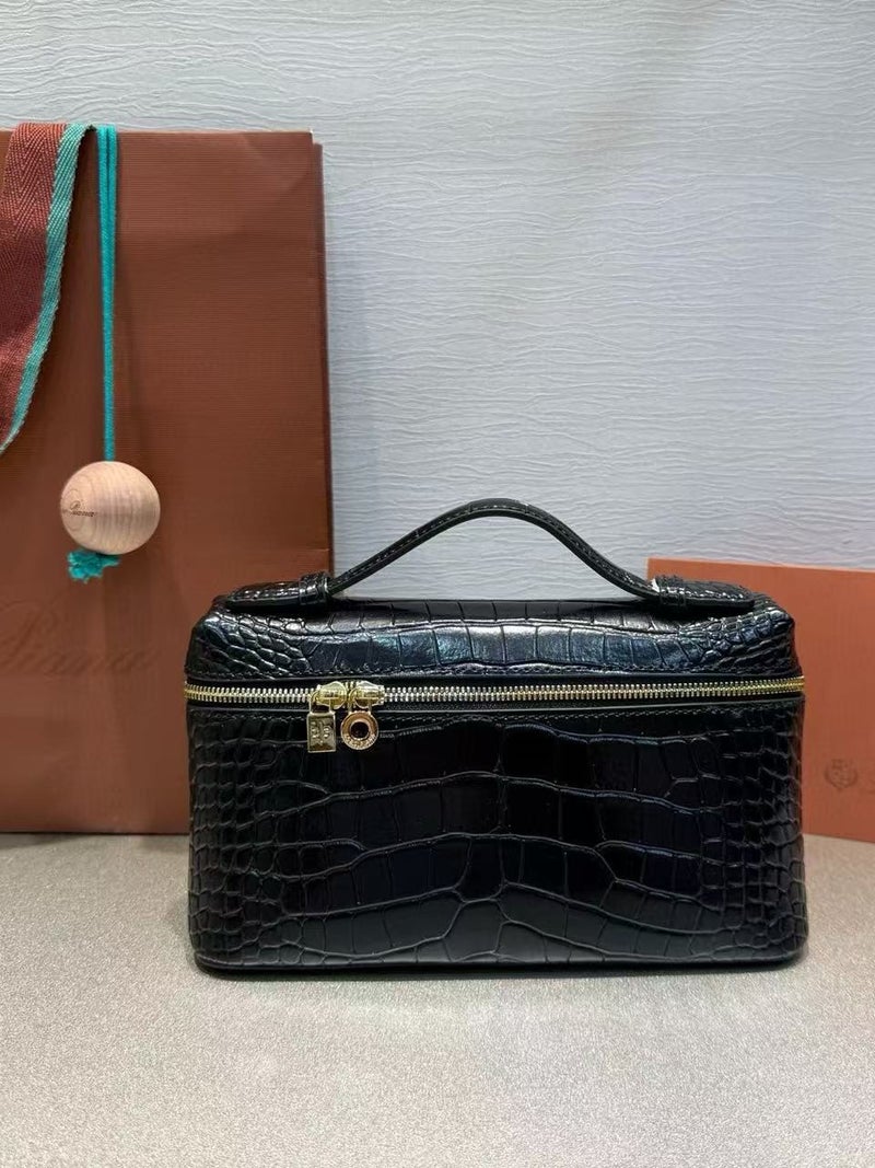 New Trendy Crocodile Pattern Handbag Crossbody Bag Versatile Shoulder Bag Women'S Small Square Bag Box Bag Genuine Leather Women'S Bag - Image 2