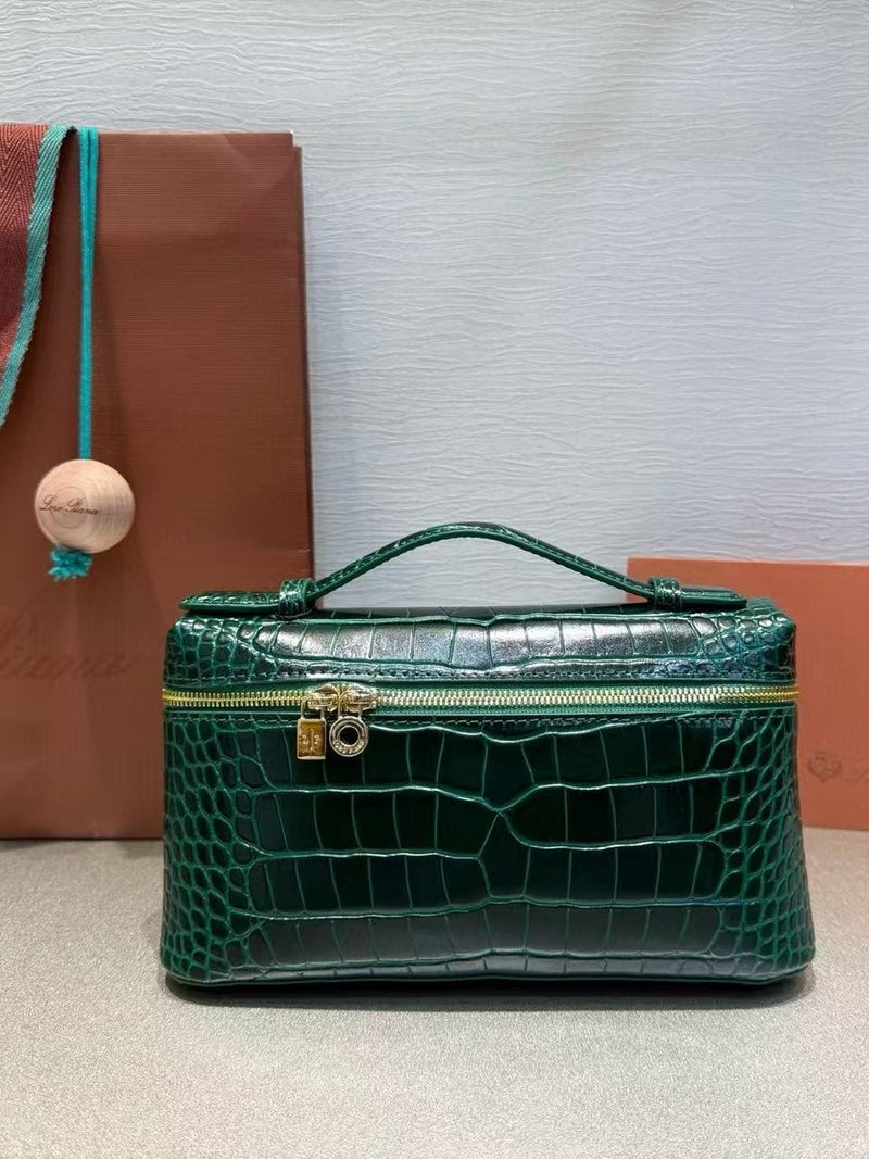 New Trendy Crocodile Pattern Handbag Crossbody Bag Versatile Shoulder Bag Women'S Small Square Bag Box Bag Genuine Leather Women'S Bag - Image 4
