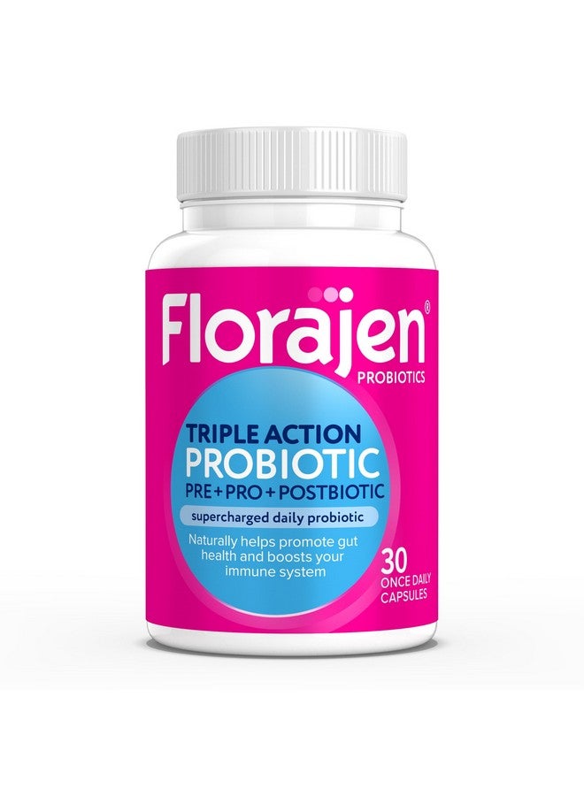 Florajen Complete Probiotic, Prebiotic, & Postbiotic, Women & Men's Daily Immune Support & Digestive Supplement for Constipation and Bloating Relief, 30 Capsules - Image 1