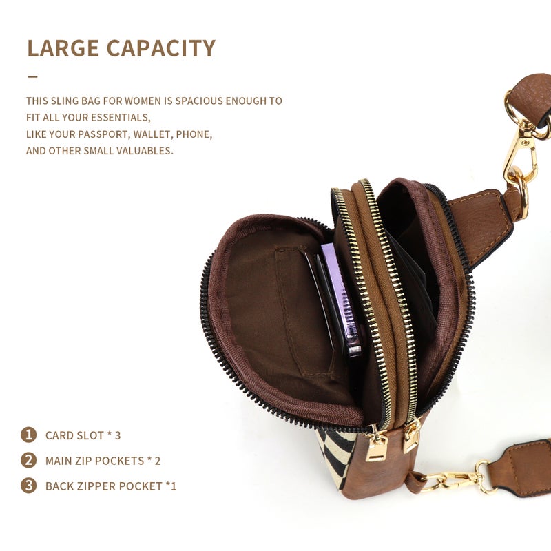Selling Pu Checkerboard Plaid Detachable Multifunctional Crossbody Bag Shoulder Bag Waist Bag Chest Bag For Women - Image 4