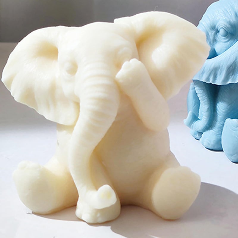 Elephant Molds Elephant CandleResin Mold  Resin Casting Silicone Molds for Home Decor  Candle Making Wave Spiral Mold