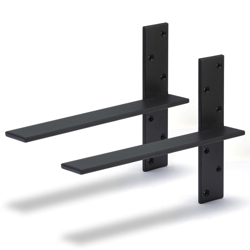 Free Hanging Countertop Support Bracket 14 Lx25 W 2 Pack Hidden Floating Wall Bracket 38 Thick Heavy Duty Shelf Bracket for Floating BarsBench SeatsVanities