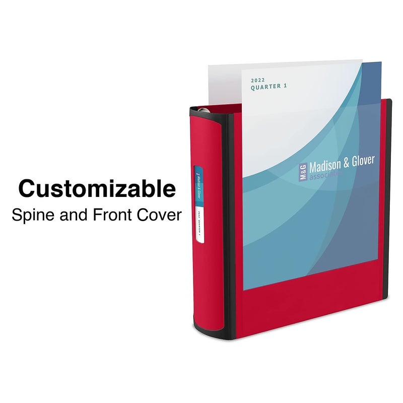 Staples Heavy-Duty 2-Inch D-Ring Binder, Red â€“ 3-Ring Binder with Pockets, Holds Up to 540 Sheets for School & Office - Image 3