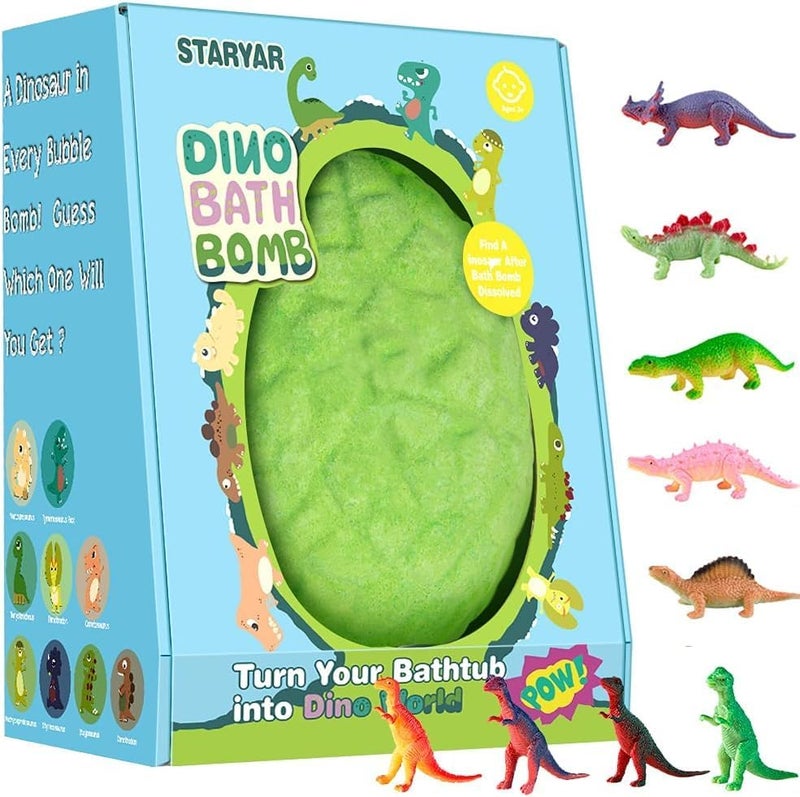 Easter Bath Bombs for Kids with Surprise Toys Inside XXXL Dinosaur Egg Bubble Bath Bombs Gift Set Dino Eggs Easter Toys for Boys 3 4 5 6 7 Easter Eggs Basket Stuffers for Kids