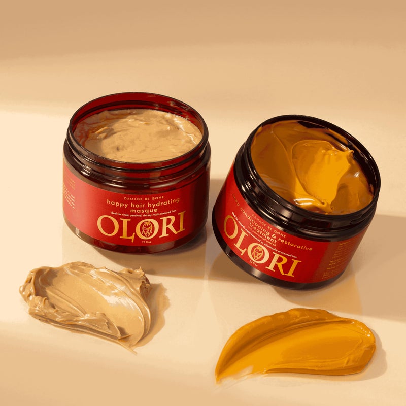 OLORI Happy Hair Mask for Dry Damaged Hair and Growth | Moisturizing Hair Mask for Curly Hair | Hydrating with Batana Oil to Help Nourish, Restore Softness & Strength - Image 3