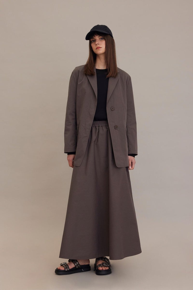 Manuka Loose Fit Flared Skirt Mink - Image 2