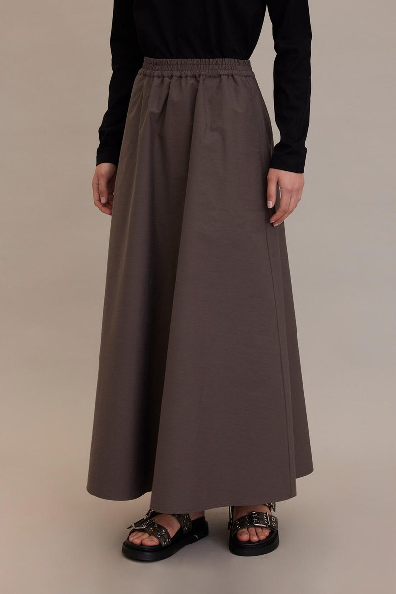 Manuka Loose Fit Flared Skirt Mink - Image 4