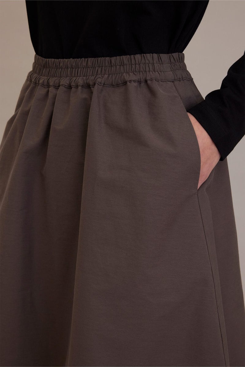 Manuka Loose Fit Flared Skirt Mink - Image 3