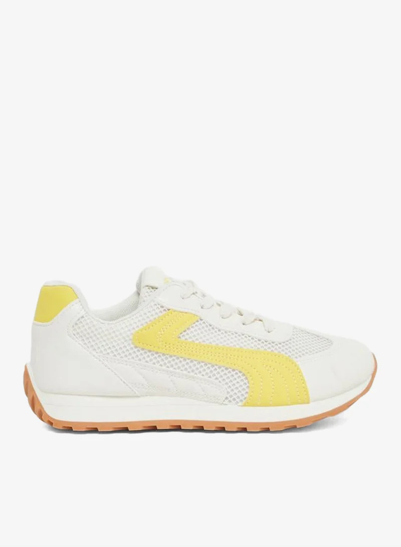 Color Block Mesh Panelled Sneakers