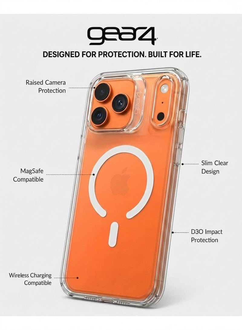 Gear4 iPhone 17 Pro Magsafe Cover, Strong Clear Shock-Resistant Magnetic Case for iPhone 17 Pro Protrusion Around Camera, High-Clarity Cover for iPhone 17 Pro - Image 4