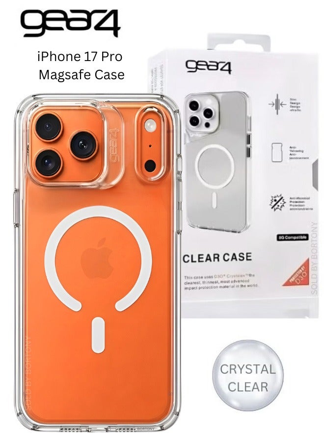 Gear4 iPhone 17 Pro Magsafe Cover, Strong Clear Shock-Resistant Magnetic Case for iPhone 17 Pro Protrusion Around Camera, High-Clarity Cover for iPhone 17 Pro - Image 1
