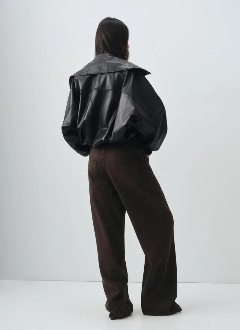 MANGO Mid-rise straight jeans