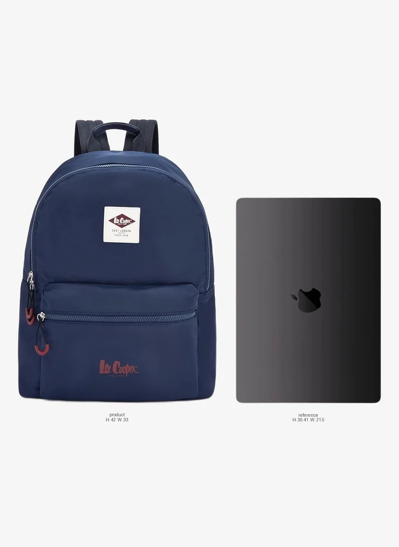 Lee Cooper Solid School Backpack With Adjustable Shoulder Straps - 33x16x42 CM