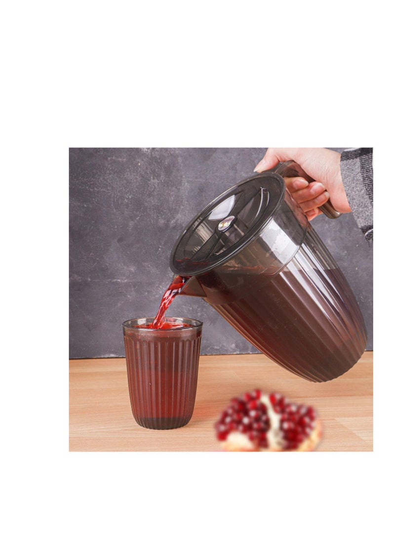 دورق أكريليك خامة متينة وتصميم عصري OM (اسود, دورق مع 2 كوب) - Image 3