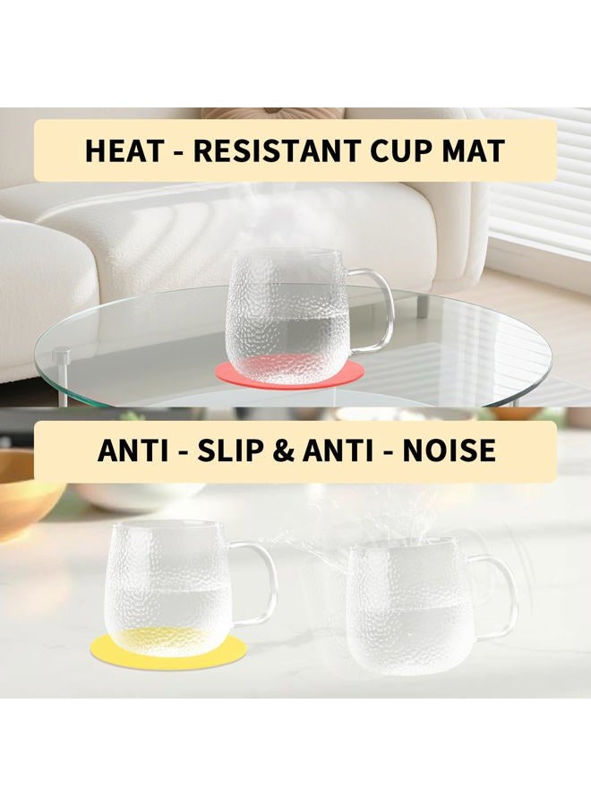Cuxnoo 4-Pack Silicone Jar Opener Gripper Pads, 5 Inch Round Non-Slip Bottle Lid Opener for Easy Opening, Heat-Resistant Cup Coasters, Food-Grade Silicone, Reusable Kitchen Helper - Image 4