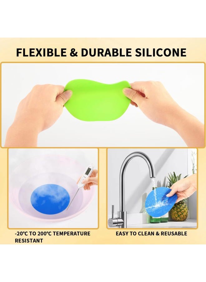 Cuxnoo 4-Pack Silicone Jar Opener Gripper Pads, 5 Inch Round Non-Slip Bottle Lid Opener for Easy Opening, Heat-Resistant Cup Coasters, Food-Grade Silicone, Reusable Kitchen Helper - Image 5