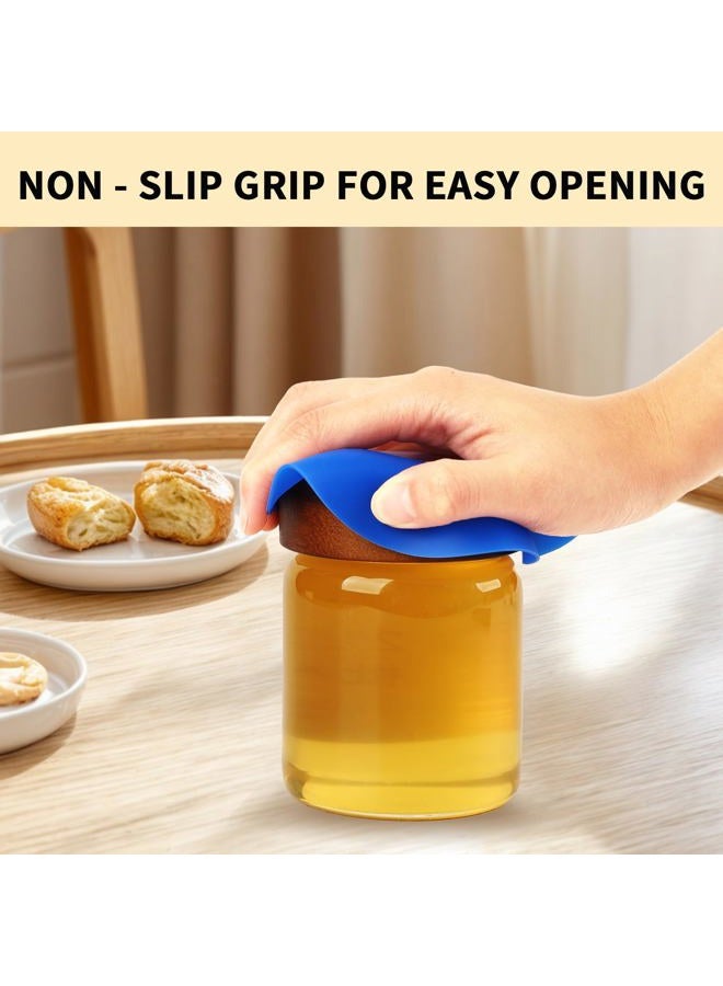 Cuxnoo 4-Pack Silicone Jar Opener Gripper Pads, 5 Inch Round Non-Slip Bottle Lid Opener for Easy Opening, Heat-Resistant Cup Coasters, Food-Grade Silicone, Reusable Kitchen Helper - Image 2