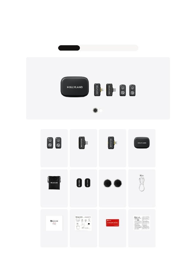 مجموعة ميكروفون لافالير لاسلكي Lark A1 (إصدار Lightning) و(إصدار USB-C)