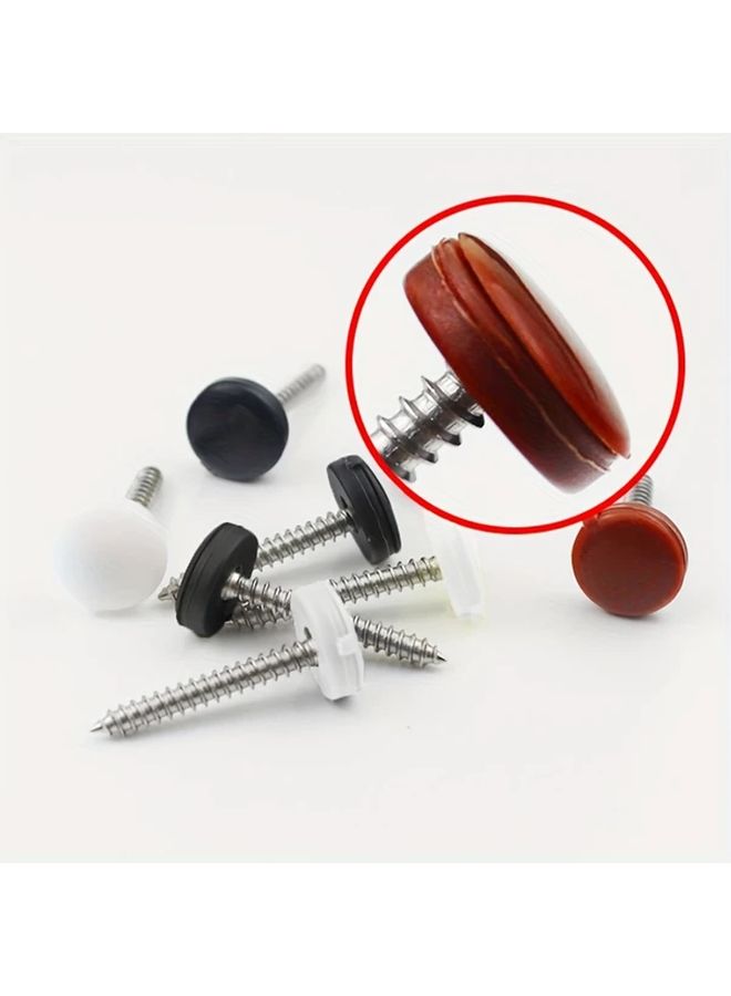 50pcs Coffee Screw Caps Heavy Duty Protection for Furniture Machinery Automotive - Image 3