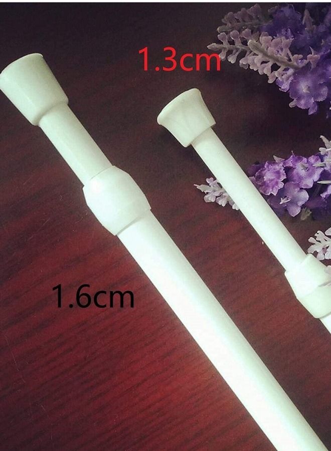 althiqahkey Shower Curtain Bathroom Shower Curtain Rod Adjustable Shower Curtain Tension Rod Extendable Bath Curtain Pole White 25cm to 40cm Diameter 1.3cm - Image 1