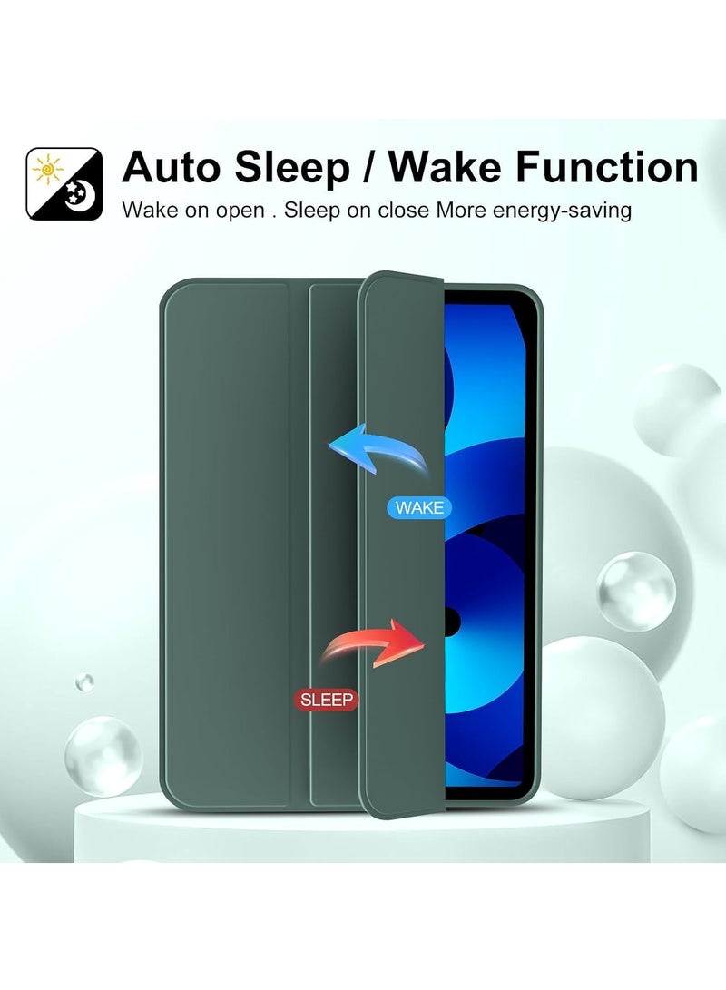 TIGER Case for iPad Air 11 Inch M2 (2024) & iPad Air 5th/4th Gen (10.9 Inch, 2022/2020) – Lightweight Soft TPU Back Protective Case with Auto Sleep/Wake Function & Smart Folio Cover – Thin, Slim Design for Maximum Protection (Green, 10.9) - Image 4