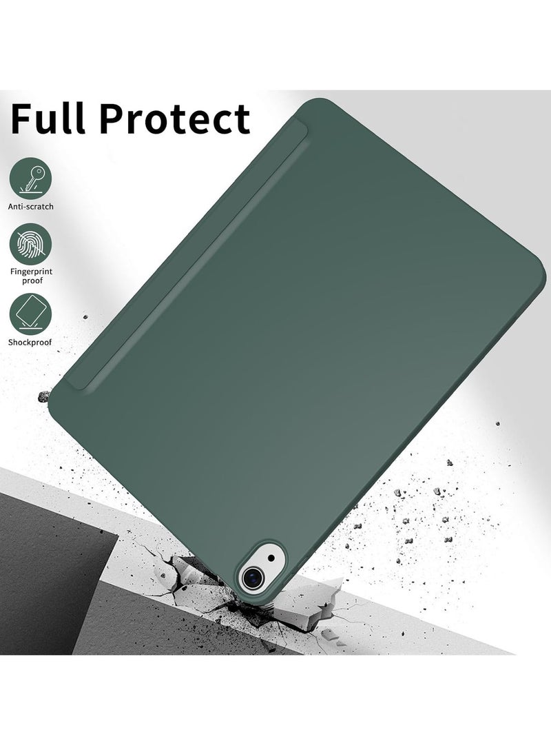 TIGER Case for iPad Air 11 Inch M2 (2024) & iPad Air 5th/4th Gen (10.9 Inch, 2022/2020) – Lightweight Soft TPU Back Protective Case with Auto Sleep/Wake Function & Smart Folio Cover – Thin, Slim Design for Maximum Protection (Green, 10.9) - Image 5