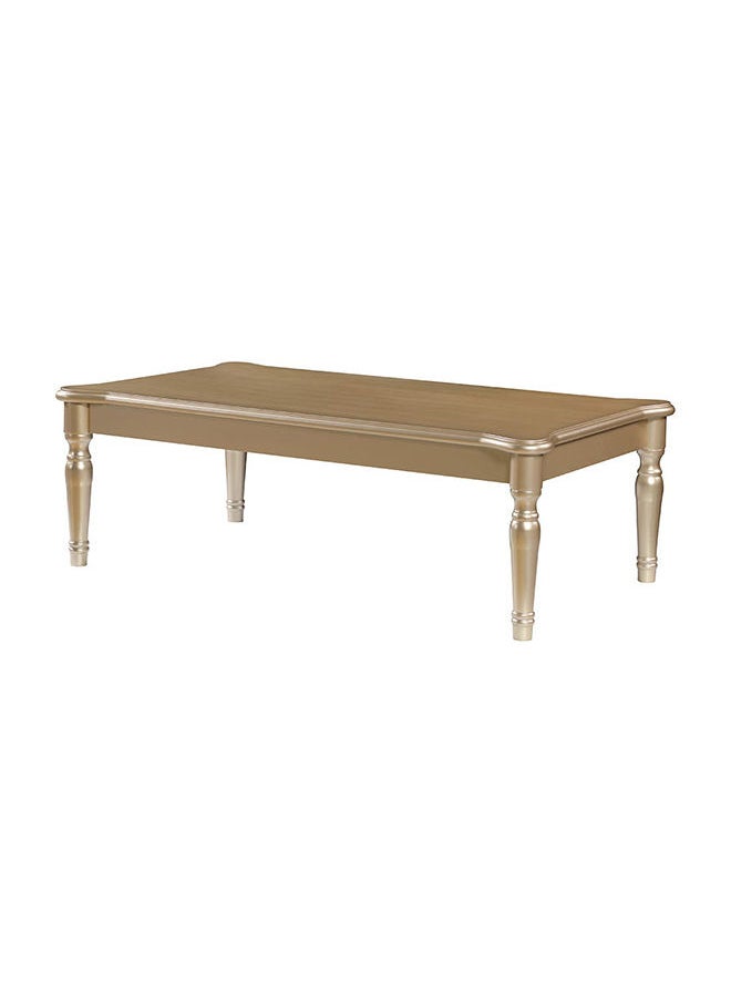 DANUBE HOME Mercedez Coffee Table Multifunctional Center Table Rectangular Modern Furniture For Living Room Champange 140x80x46 cm 