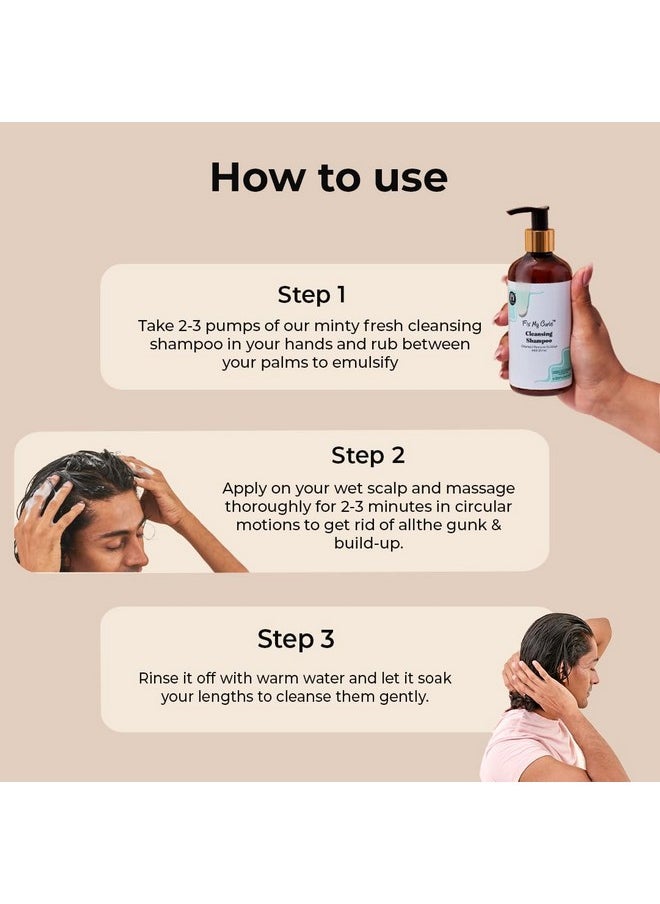 Fix My Curls Cleansing Shampoo For Curly Hair & Wavy Hair| Enriched With Apple Cider Vinegar, Tea Tree & Rosemary Oil| Anti-Frizz, Anti-Itch | Ph Balanced, Paraben-Free, Silicone-Free & Sulfate-Free 250Ml  - Image 3