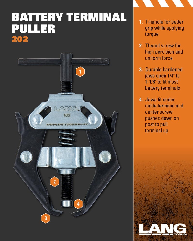 Lang Tools 202 Battery Terminal Puller, One Size, Factory - Image 4