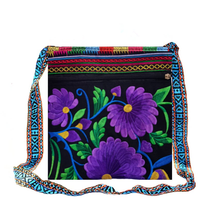 PHEVOS Hobo Crossbody Handbag for women, Hippie Shoulder Bags Purse Vintage Ethnic Tribal Embroidered Boho Hippie for Ladies - Image 1