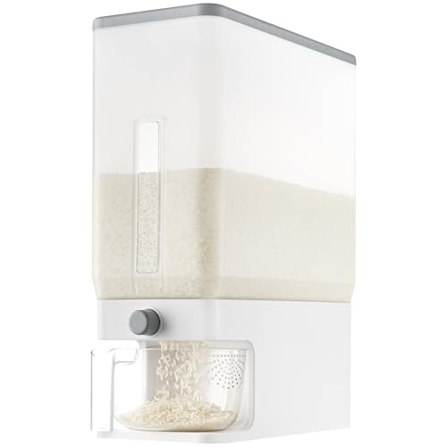 Lifewit Rice Dispenser 25 Lbs(11.3kg), Rice Storage Container Sealed Moisture Proof with Measuring Cup for Kitchen Pantry Household, BPA-Free - Image 1
