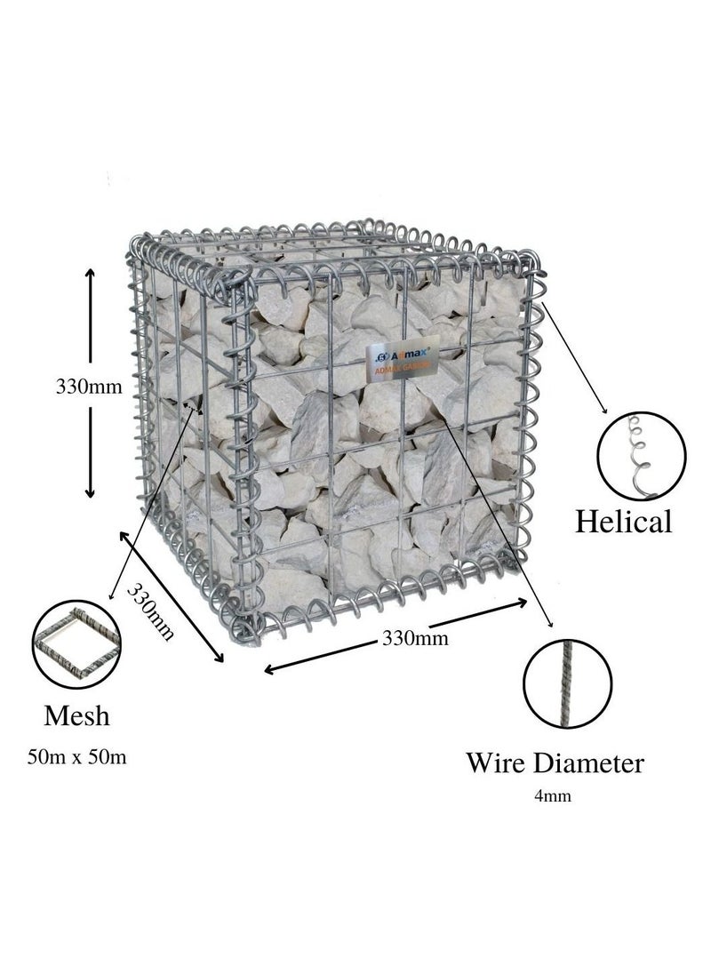 ADMAX Welded Gabion Basket Galvanized Steel - 330x330x330 mm (LxWxH) - pzsku/ZBB8D6C2833071D899630Z/45/_/1661407831/347c6943-a497-4968-80eb-749ff2ec5274