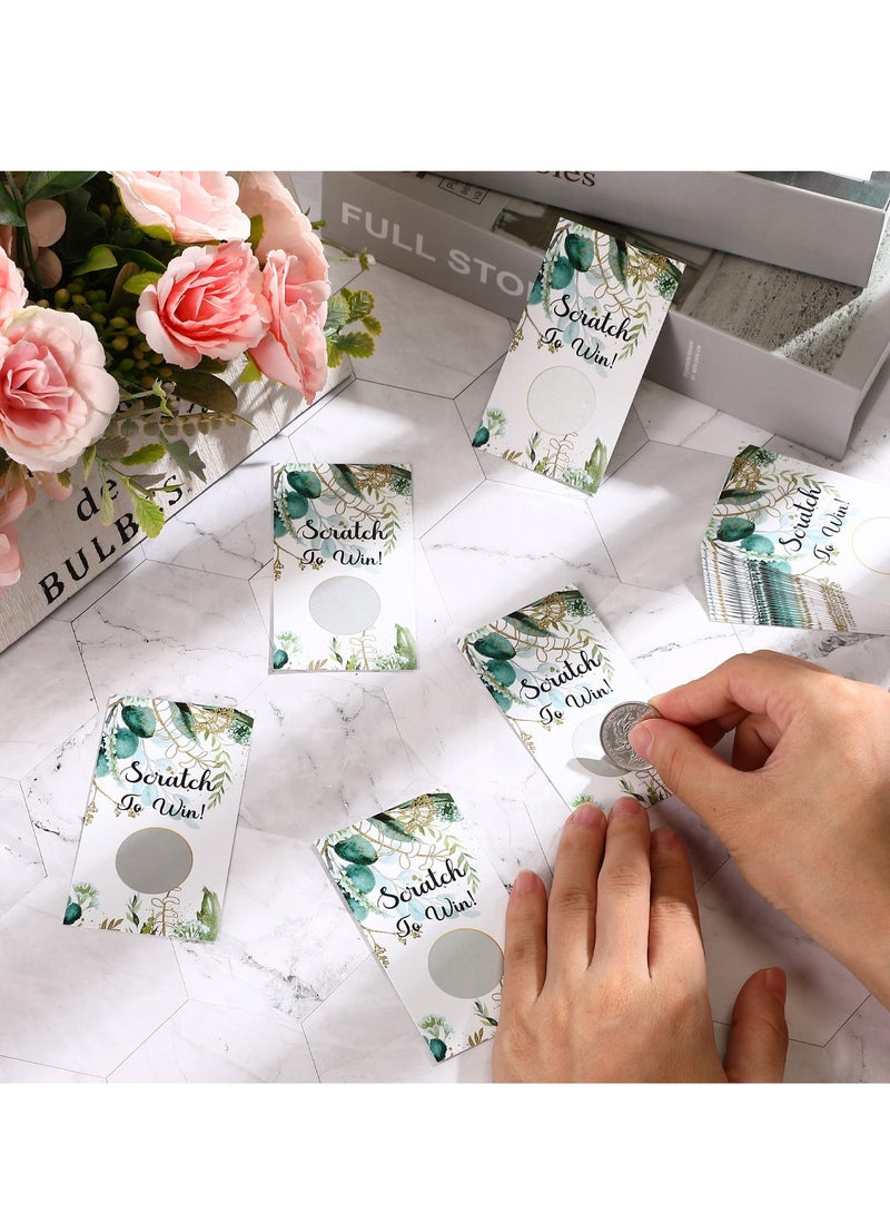 Excefore 100 Pcs Scratch Off Stickers Cards Blank Gift Certificates for Business, for Hair Beauty Makeup Salon Spa Restaurant, DIY Coupon Cards for Holiday Birthday, Wedding Baby Shower Favors Games - Image 3