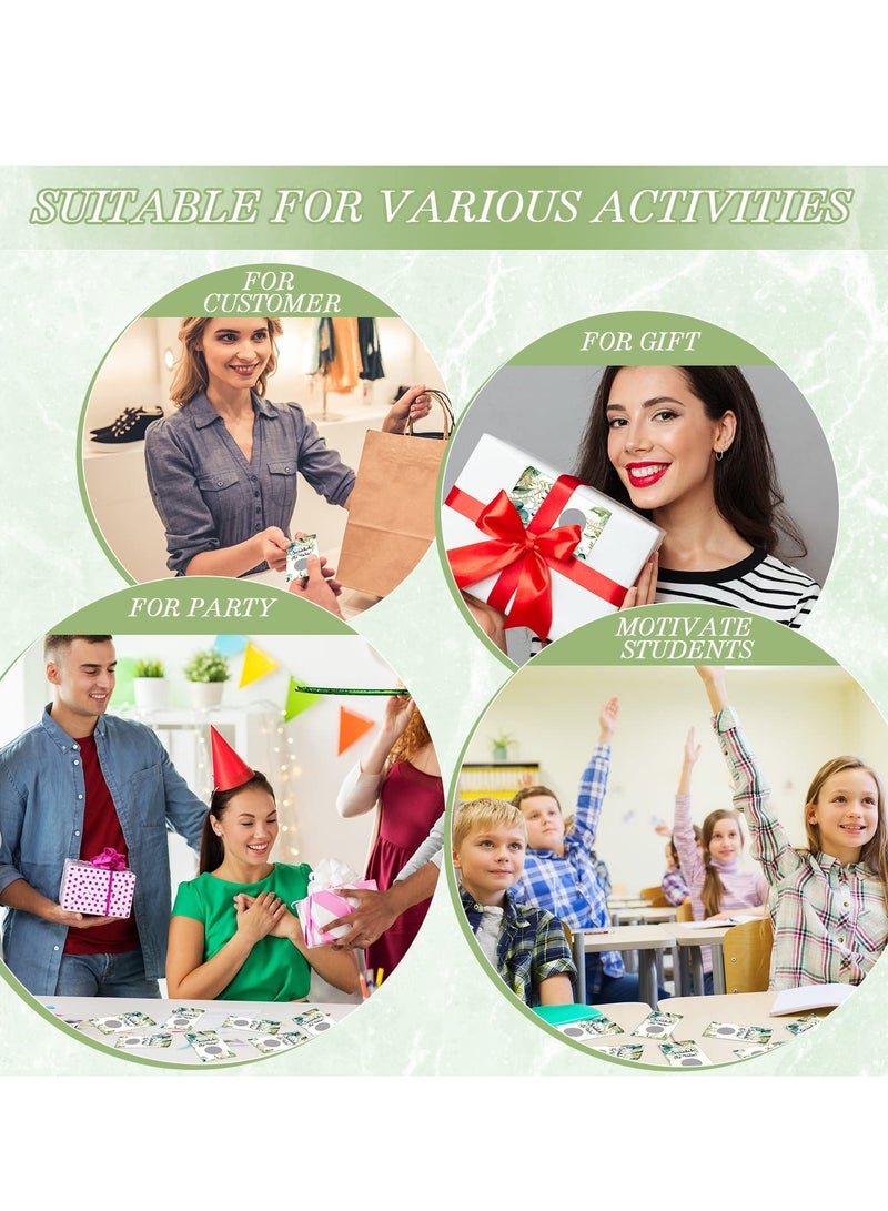 Excefore 100 Pcs Scratch Off Stickers Cards Blank Gift Certificates for Business, for Hair Beauty Makeup Salon Spa Restaurant, DIY Coupon Cards for Holiday Birthday, Wedding Baby Shower Favors Games - Image 4