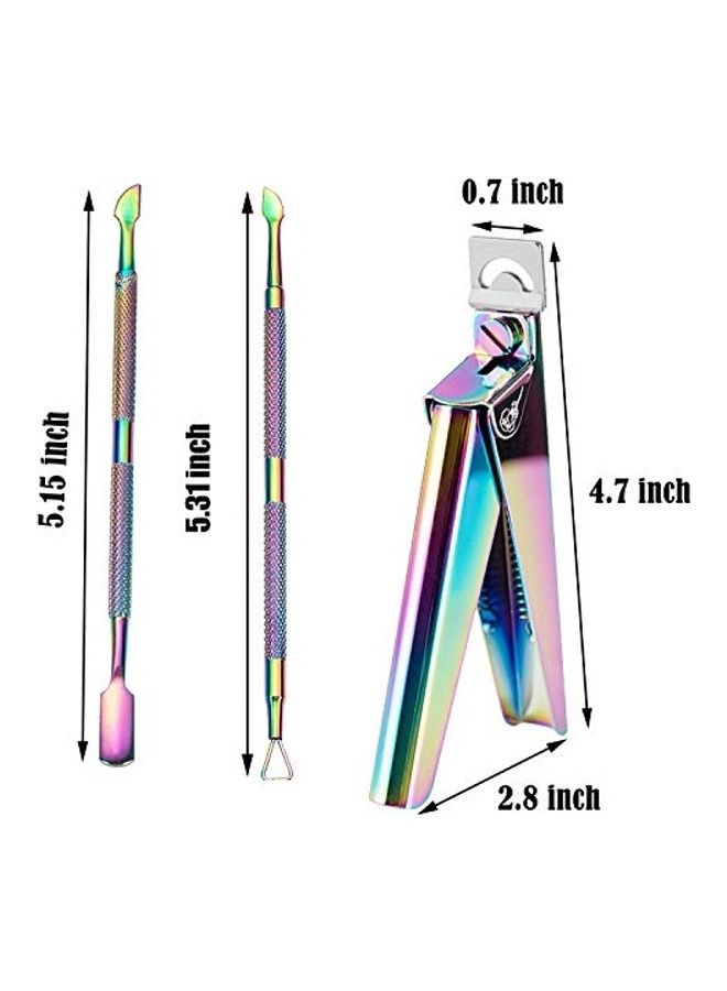 مجموعة أدوات تزيين أظافر ملونة مكونة من 3 قطع متعدد الألوان - Image 5