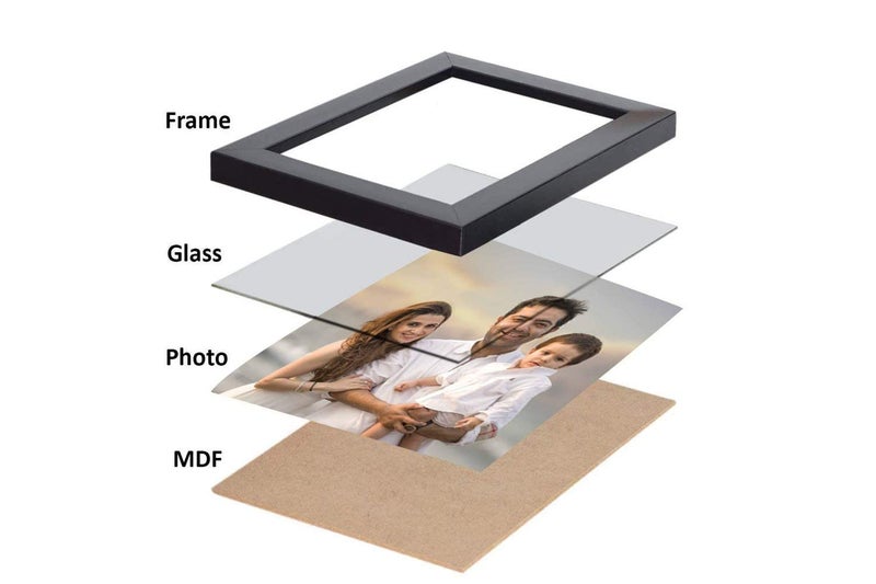 Stuthi Arts Wood Photo Frame With Glass, 5"X7" Size For Wall Black Picture Photo Frame (Black) - Image 3