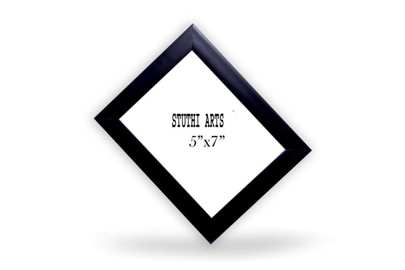 Stuthi Arts Wood Photo Frame With Glass, 5"X7" Size For Wall Black Picture Photo Frame (Black) - Image 1