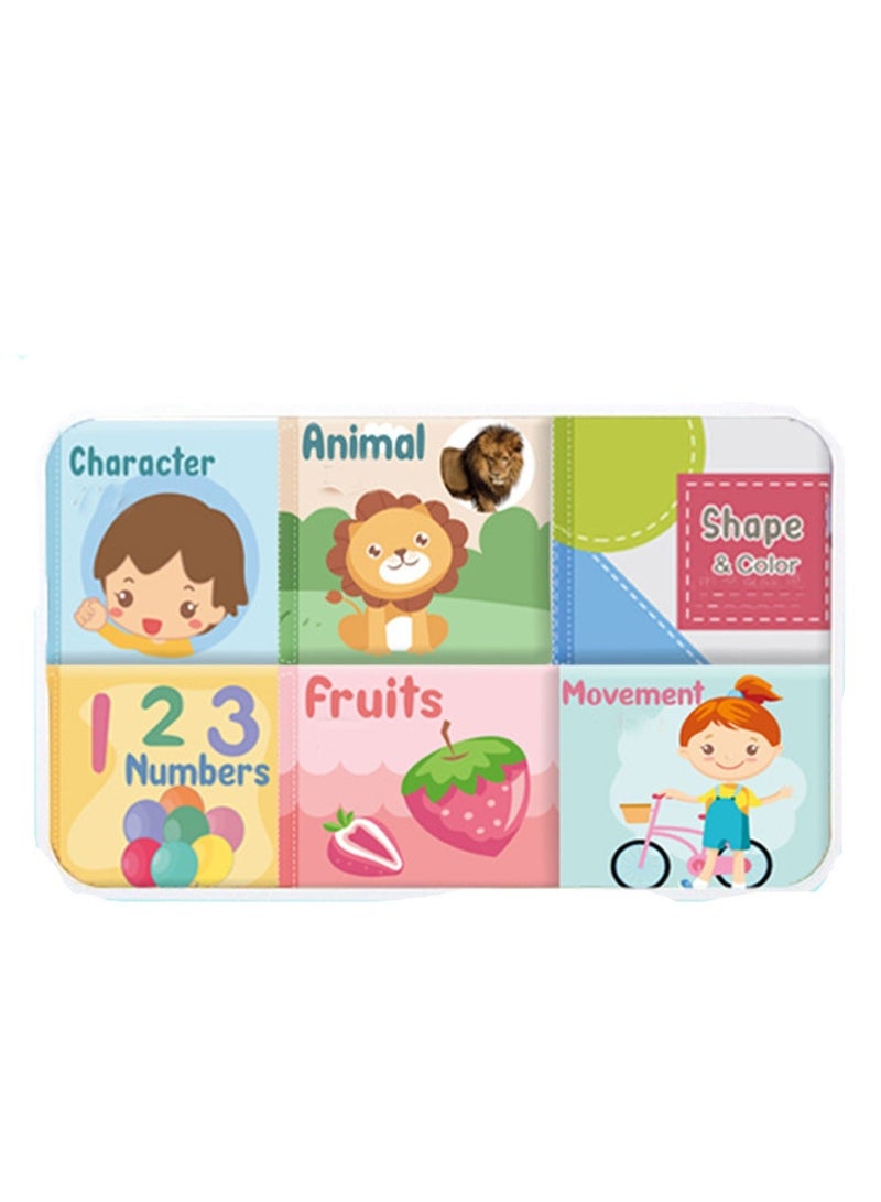 DURKU Cloth Book Set 6-Piece Early Education Non-Toxic Toys for Infants Baby Washable Books - Image 1