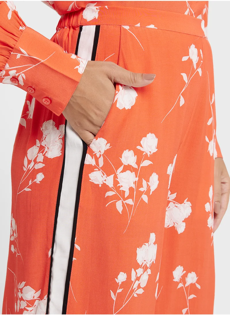 French Connection Printed High Waist Pants