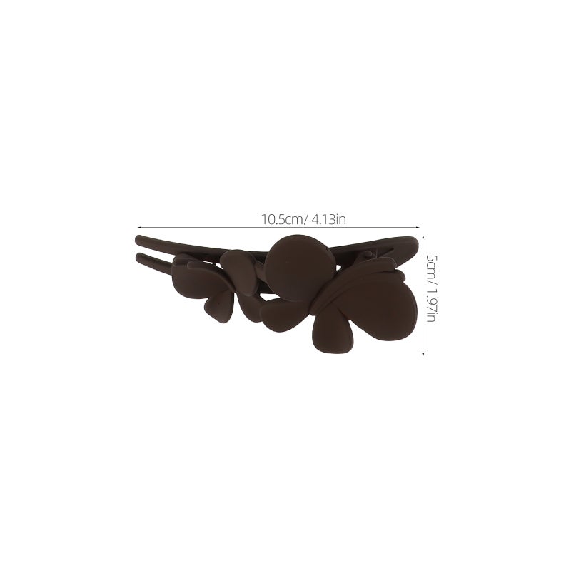 6Pcs Decorative Double Flower Hair Clips Claws Duckbill Hair Barrettes Hair Pins Clamps Bun Updo Holders Accessories for Women Girls Assorted Color - Image 3