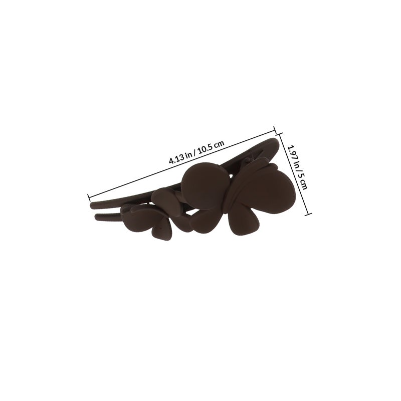 6Pcs Decorative Double Flower Hair Clips Claws Duckbill Hair Barrettes Hair Pins Clamps Bun Updo Holders Accessories for Women Girls Assorted Color - Image 2