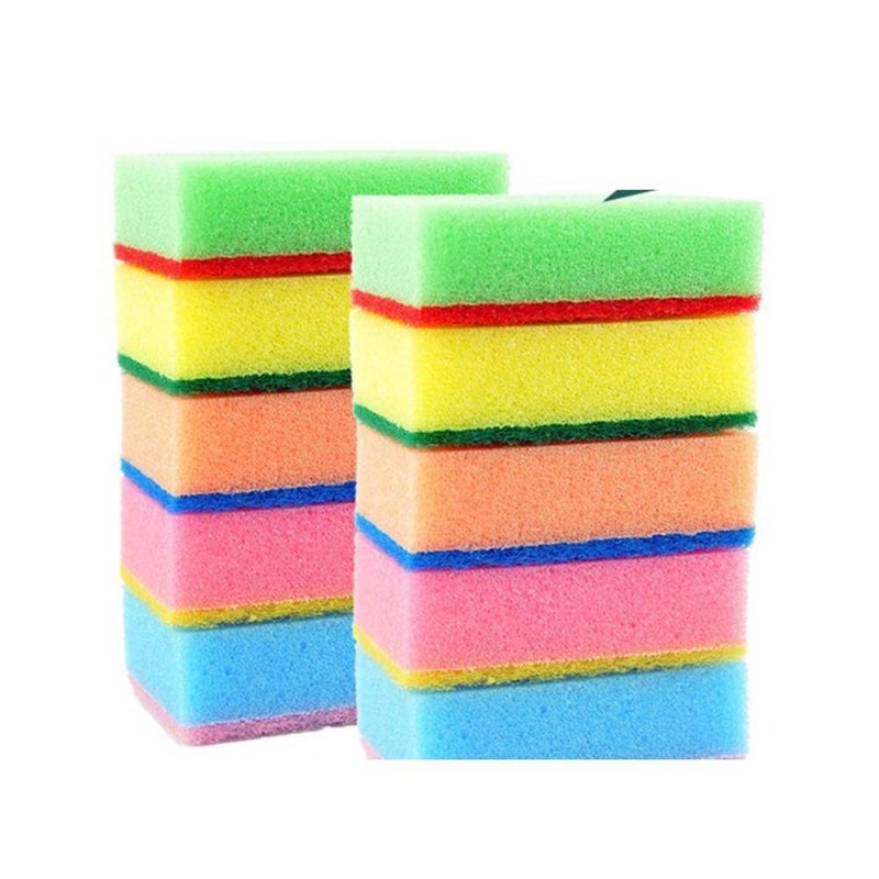 1piece 2 Colors Random Sponge Sponge Cloth Dishwashing Sponge Wipe Kitchen Cleaning Nano Cotton Wash Pot Brush Kitchen Tools - Image 5