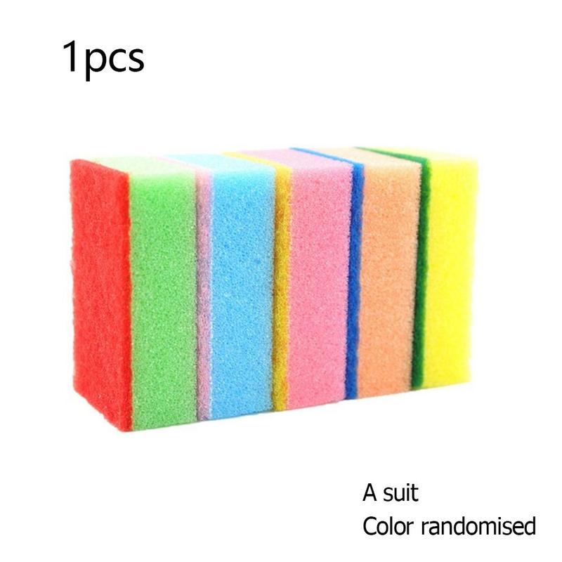 1piece 2 Colors Random Sponge Sponge Cloth Dishwashing Sponge Wipe Kitchen Cleaning Nano Cotton Wash Pot Brush Kitchen Tools - Image 1