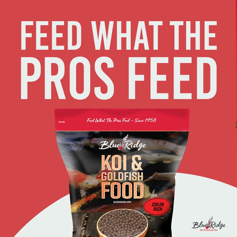 Blue Ridge Koi Fish Food 5lb - Koi Food Color Growth Formula, Goldfish Food, Premium Fish Food for Ponds, Ponds Fish Food, Floating Pond Pellets - Image 3