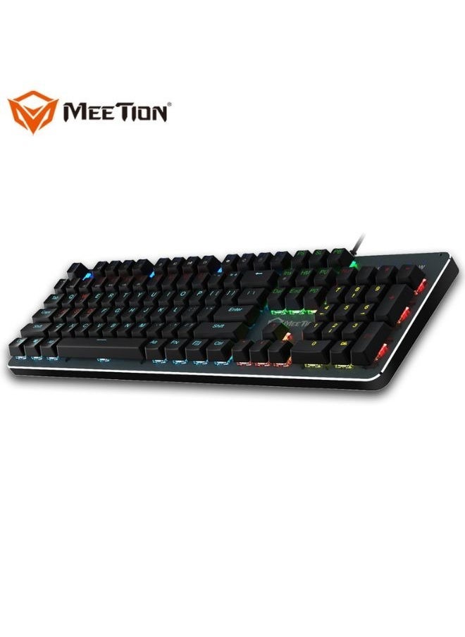 Meetion Basic Mechanical Gaming Keyboard Full keys Anti-ghosting Classic Design, Ultimate Enjoyment, RGB Backlighting Mk007, Black  - Image 4
