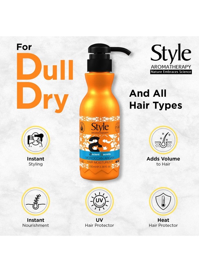 style aromatherapy Professional Moroccan Argan Leave-In Hair Moisturizer Cream 100 Ml | Moroccan Hair Cream For Dry, Damaged, Dull, Frizzy Hair - Image 2
