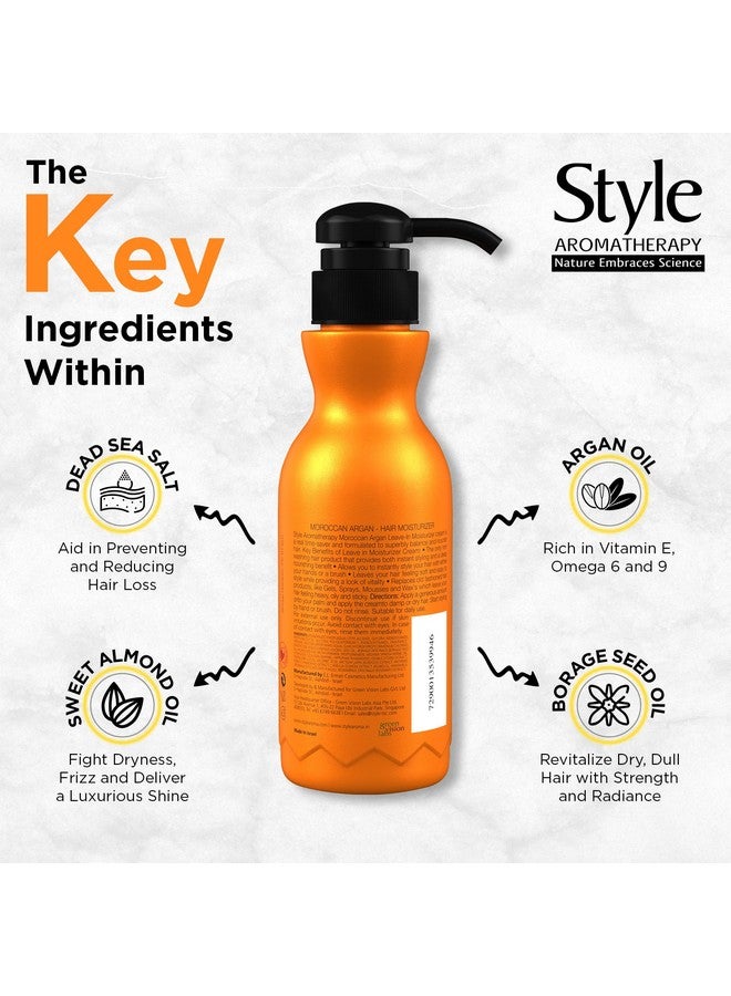 style aromatherapy Professional Moroccan Argan Leave-In Hair Moisturizer Cream 100 Ml | Moroccan Hair Cream For Dry, Damaged, Dull, Frizzy Hair - Image 4